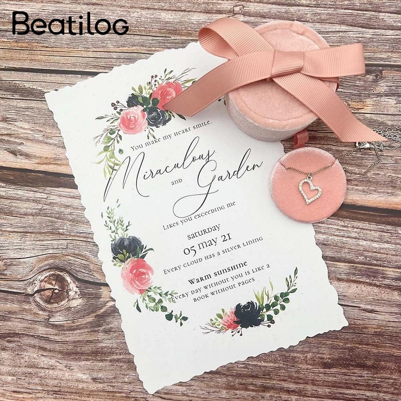 Beatilog Small Necklace Gift Box - Velvet Pendant Case Portable Round Jewelry Storage with Elegant Ribbon Bow for Birthday, Mothers Day, Christmas, Wedding, Anniversary ï¼ˆPinkï¼‰ - Image 3